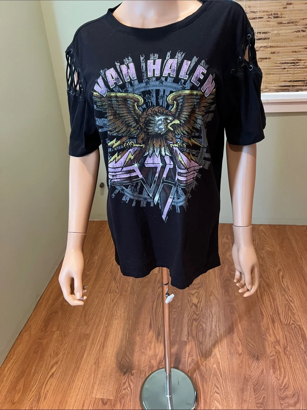 Black Graphic Van Halen Band With Eagle Tee Size XL
